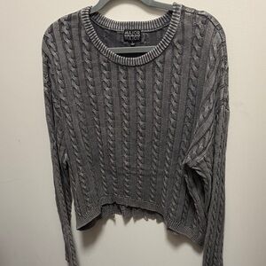 Dry Goods Cable Knit Sweater in Charcoal